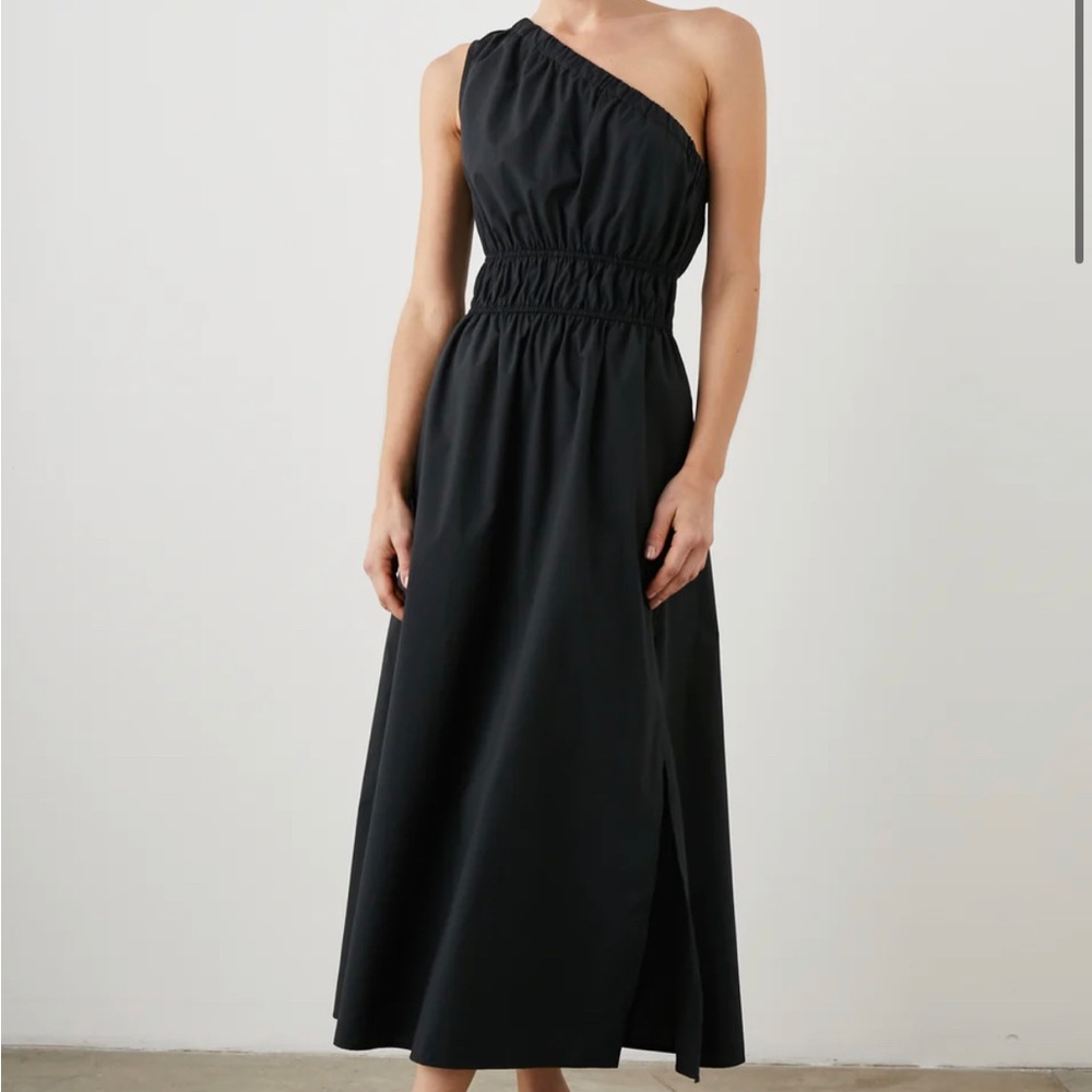 Rails Selani Dress - cotton ruched one shoulder dress